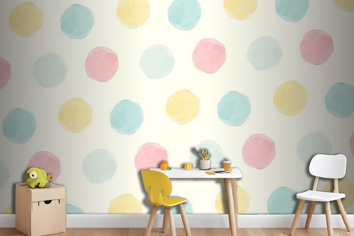 Colorful Geometric Seamless Pattern Background Design Girl Wallpaper Mural