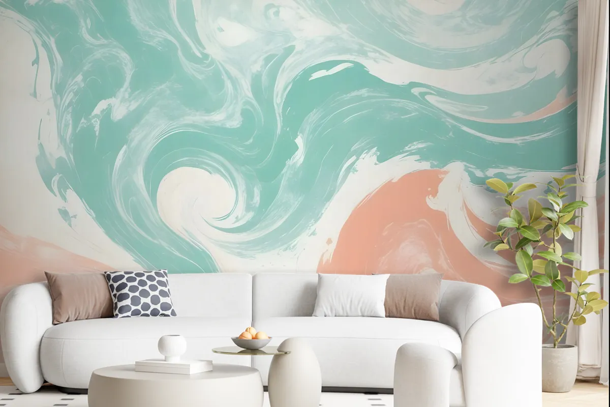 Colorful Soft Brush Painting Wallpaper Mural