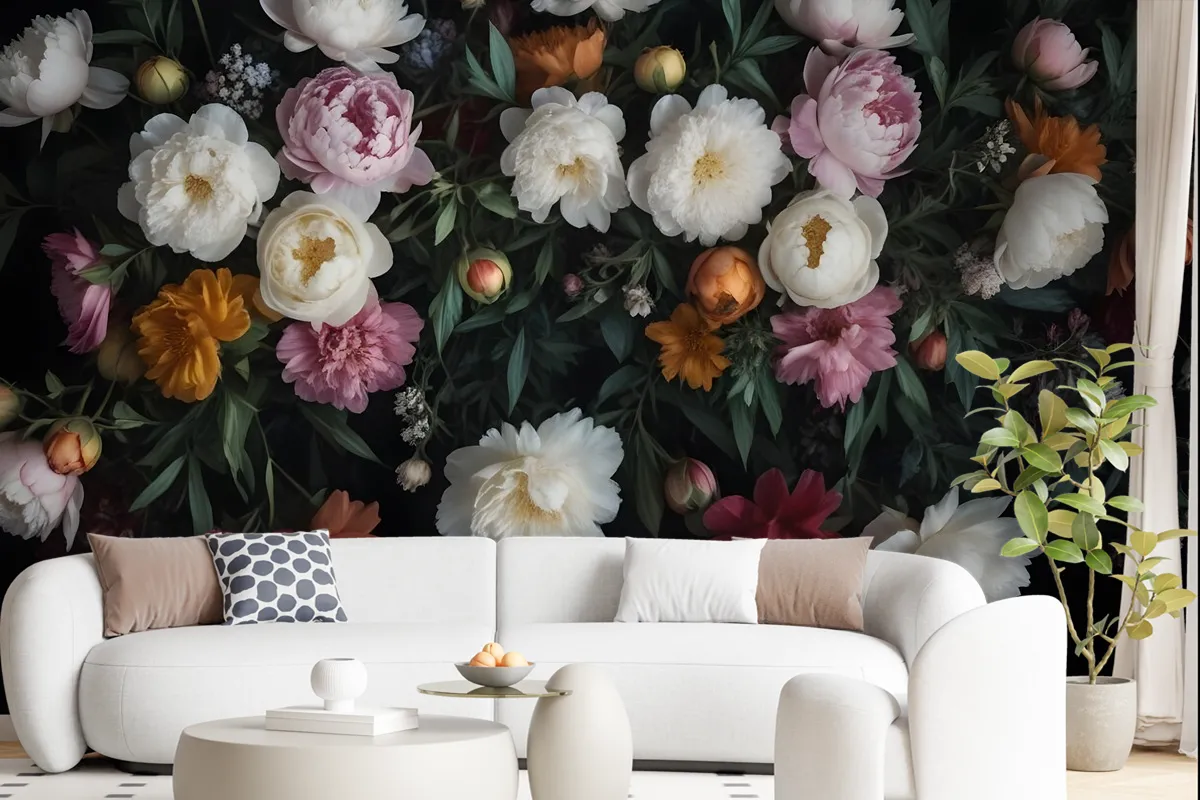 Dutch Floral Style Flower Bouquet Wallpaper Mural