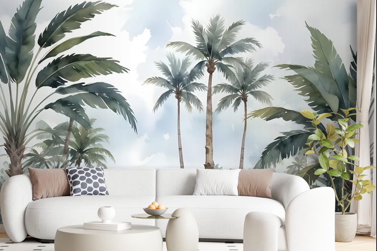 Exotic Forest On Seaside Wallpaper Mural