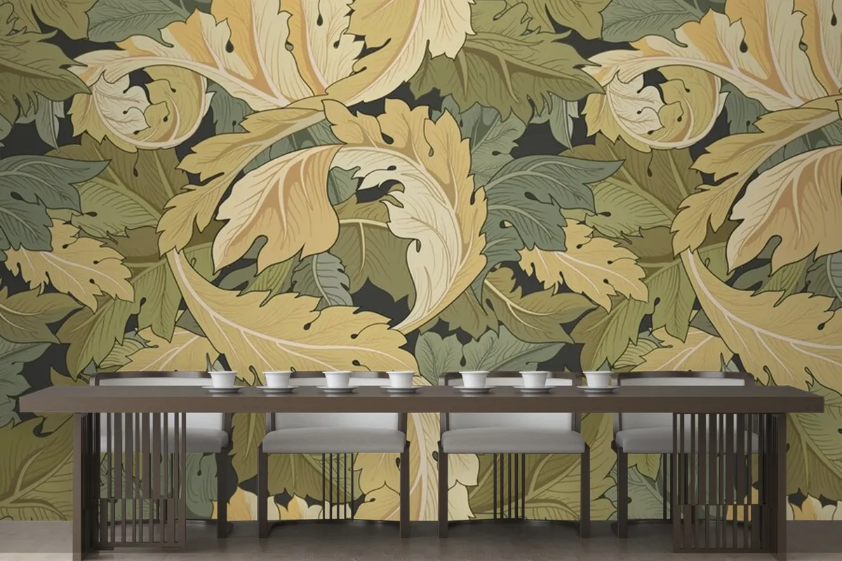 Flower Garden Dining Room Wallpaper Mural