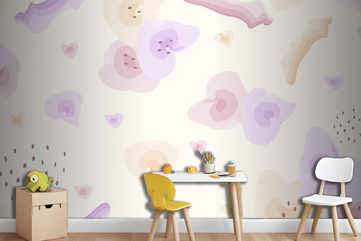 Flower Pastel Watercolor Wallpaper Pattern Wallpaper Mural