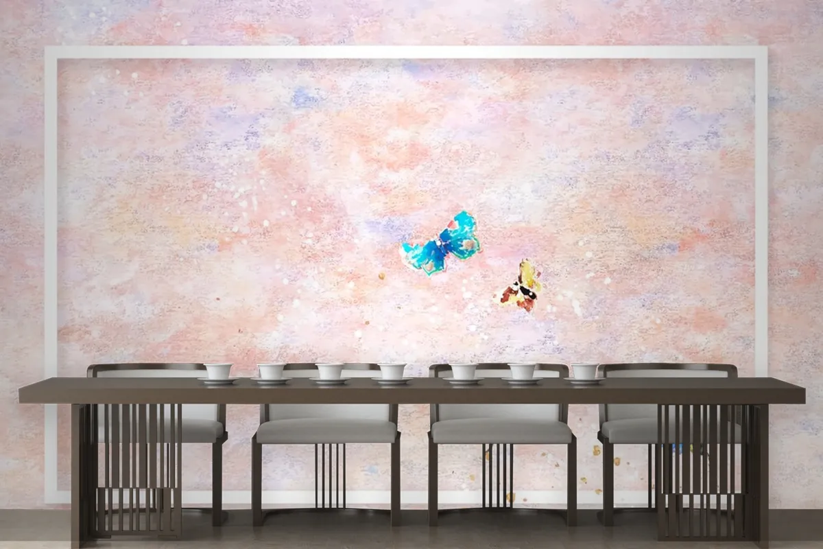 Frame On Pastel Painting Frame Wallpaper Mural