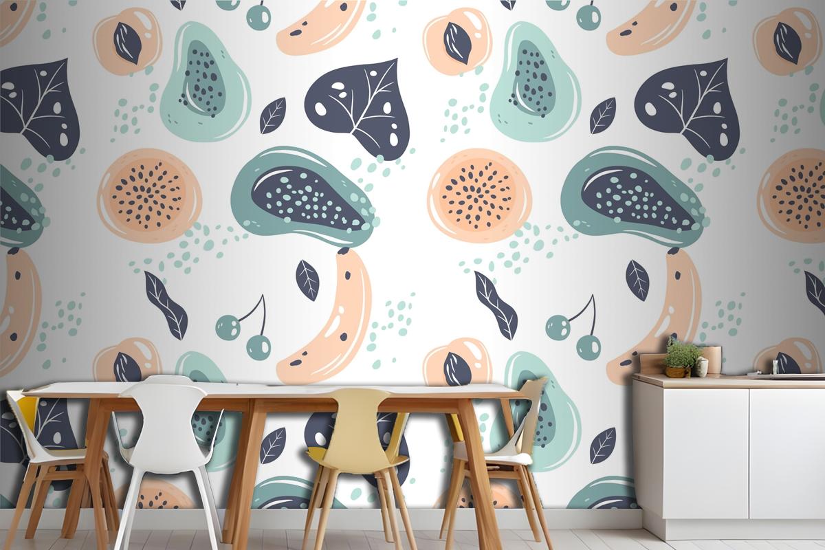 Fruits Pattern Kitchen Wallpaper Mural