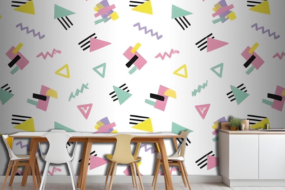 Geometric 90S Wallpaper Mural