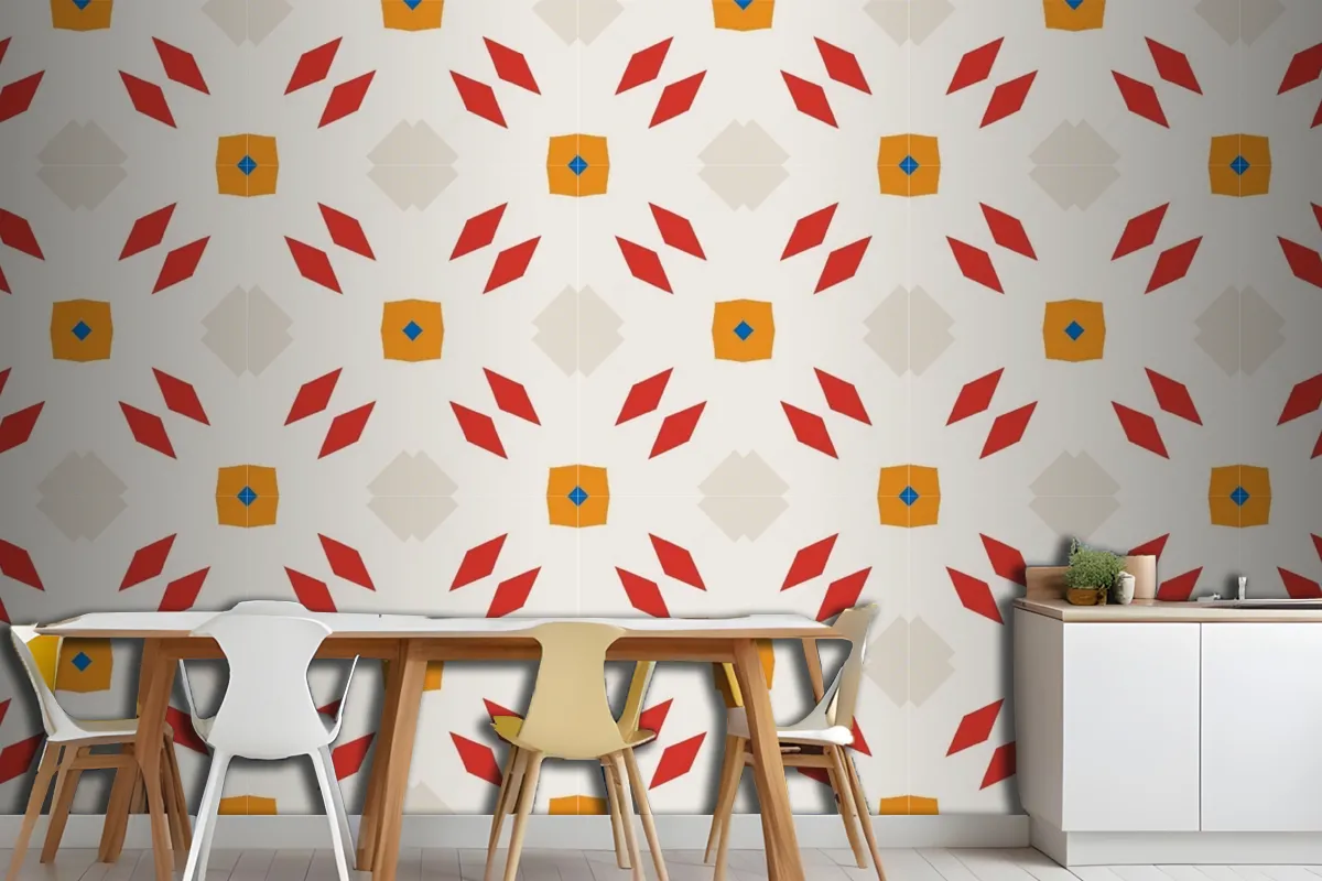 Geometric Shape Abstract Kitchen Wallpaper Mural