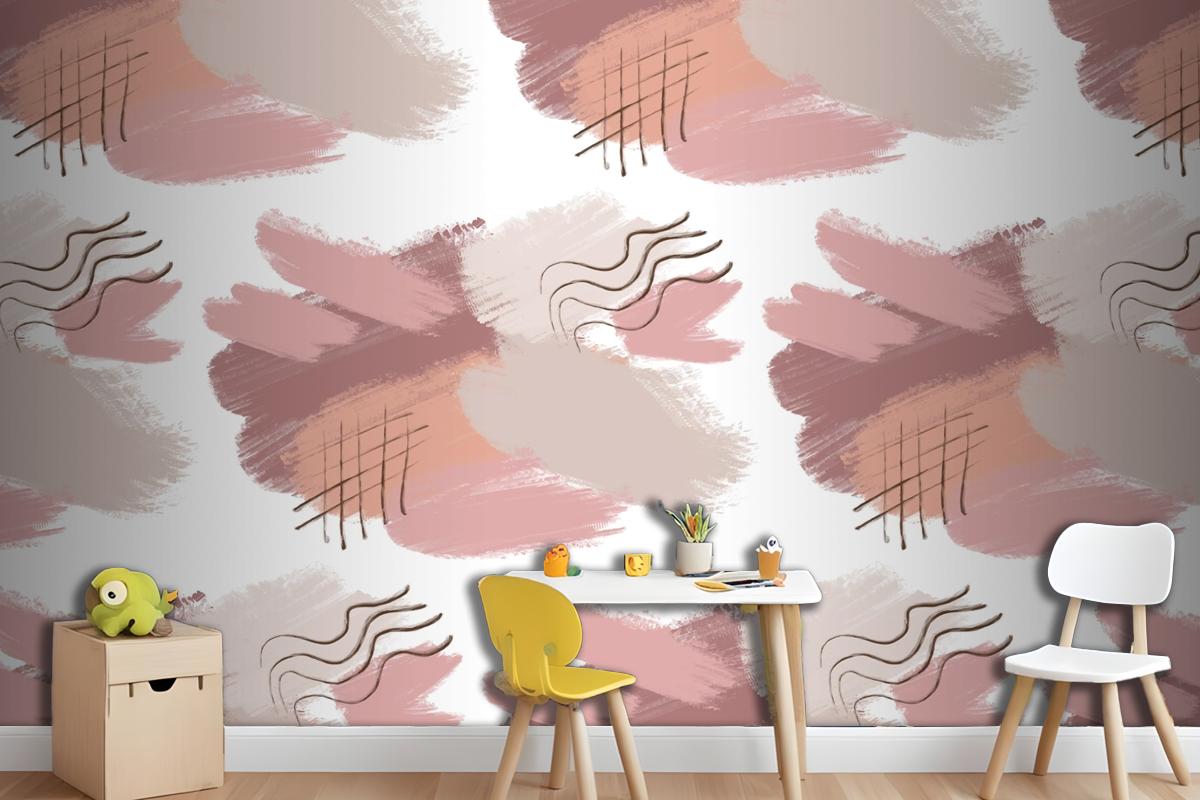 Gradient Brown Abstract Watercolor Seamless Pattern Wallpaper Mural