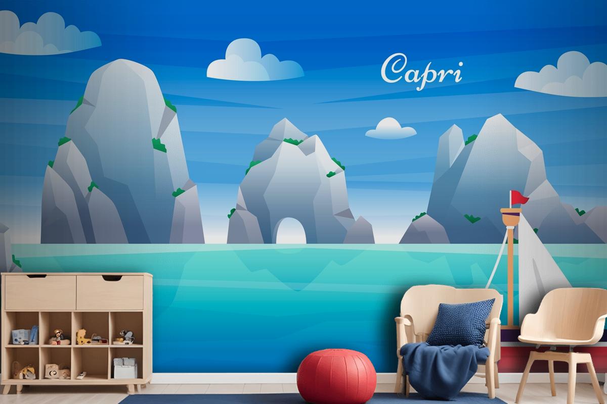 Gradient Capri Wallpaper Mural