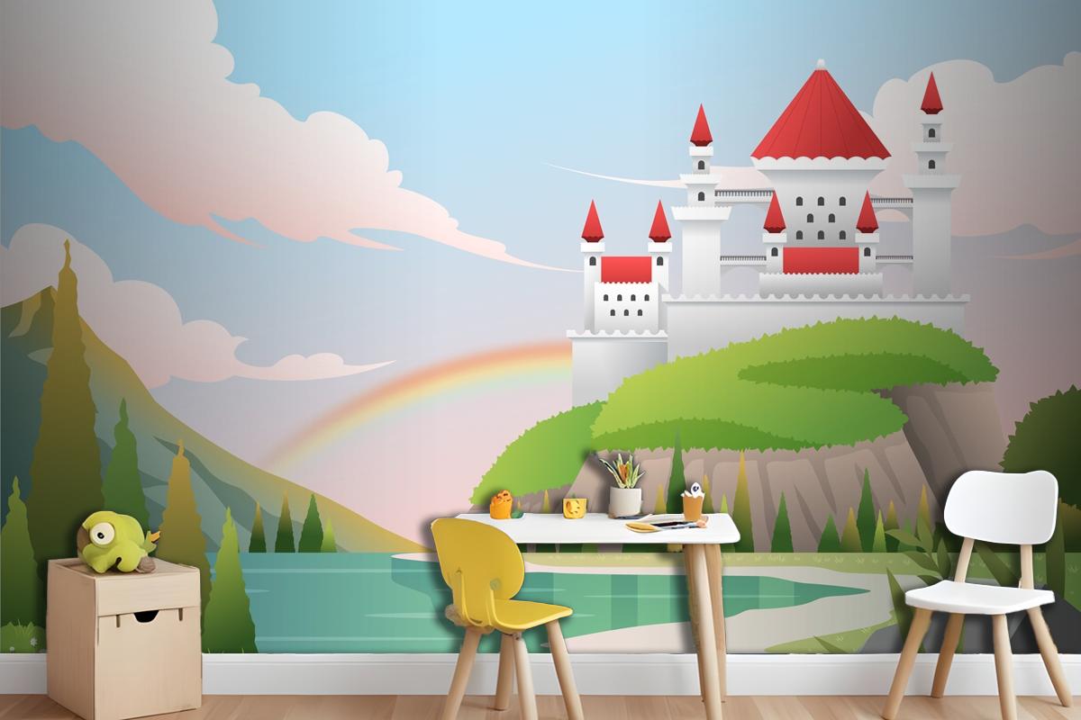 Gradient Fairytale Background Kids Wallpaper Mural