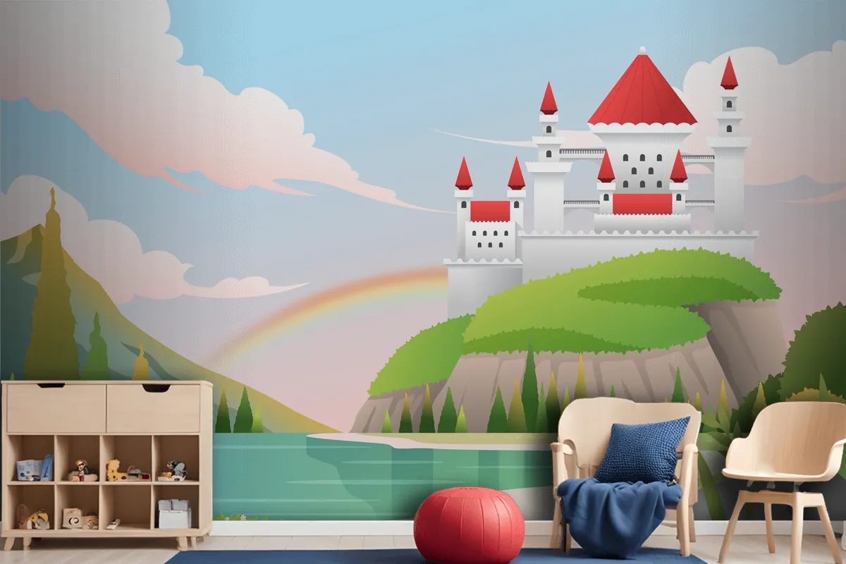 Gradient Fairytale Background Kids Wallpaper Mural