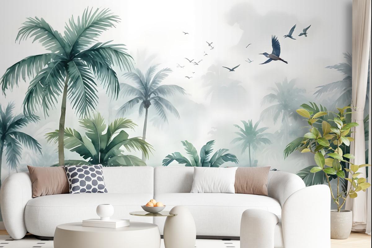 Green Tropical Forest Wallpaper Mural