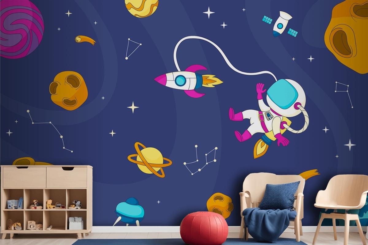 Hand Drawn Galaxy Boys Wallpaper Mural