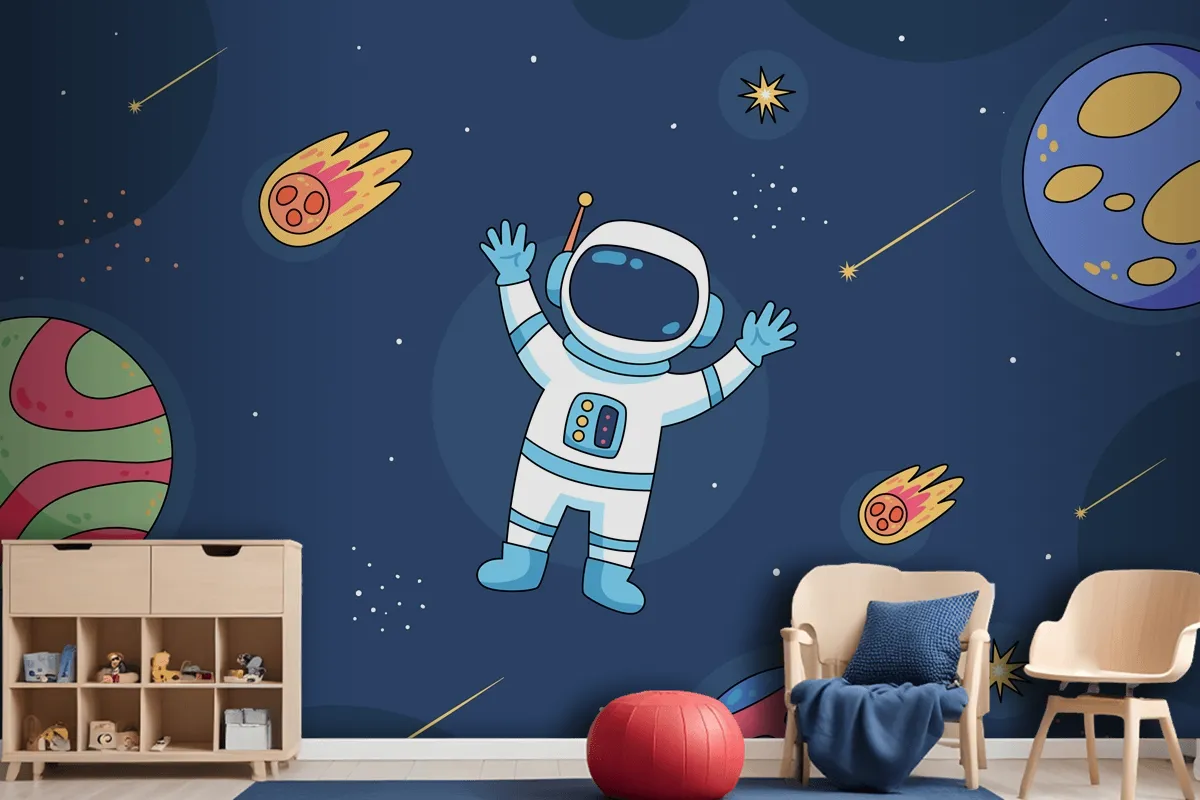 Hand Drawn Galaxy Stars Wallpaper Mural