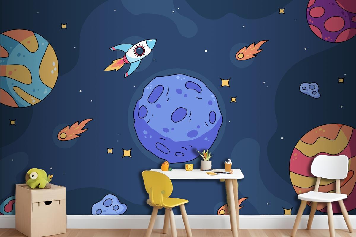 Hand Drawn Galaxy Wallpaper Mural