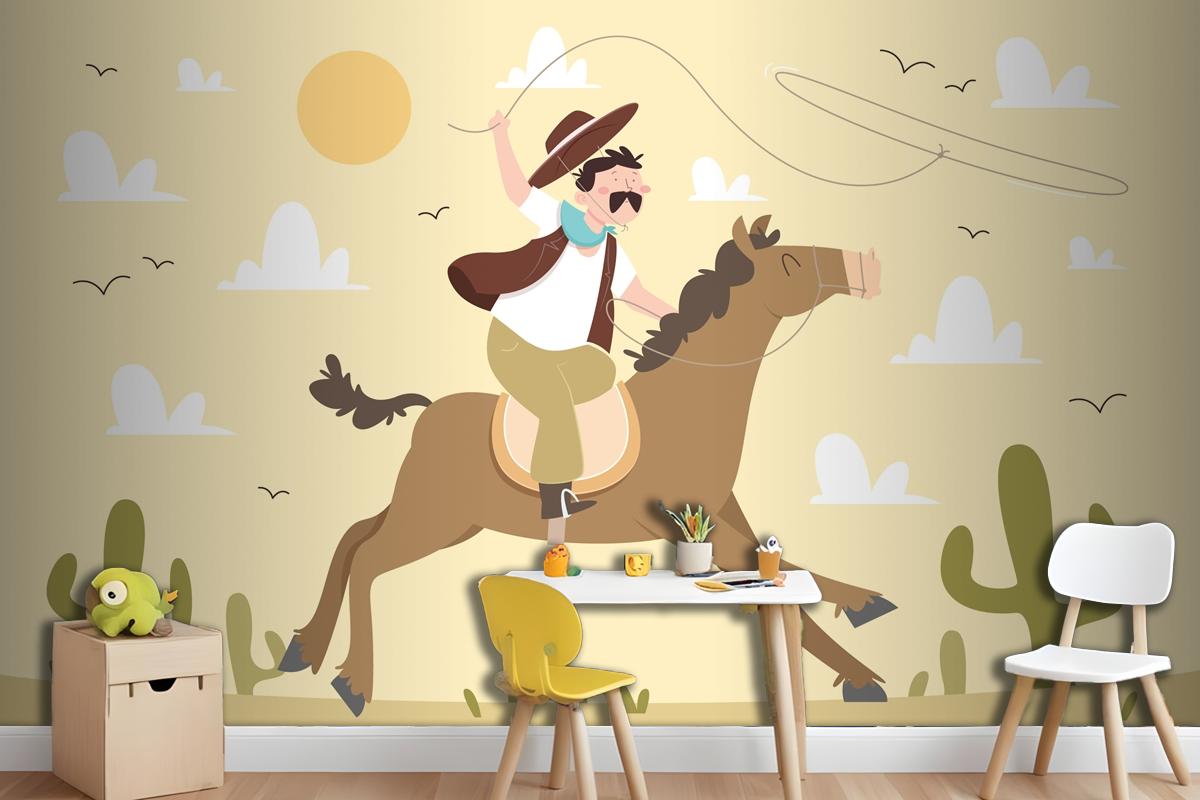 Hand Drawn Gaucho Background Wallpaper Mural