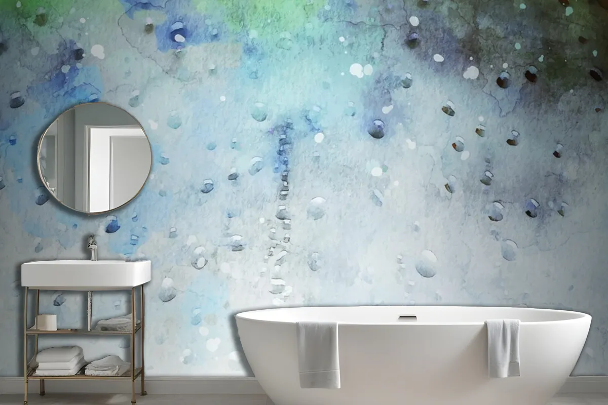 Hand Paint Abstract Watercolor Texture Artwork Wallpaper Mural