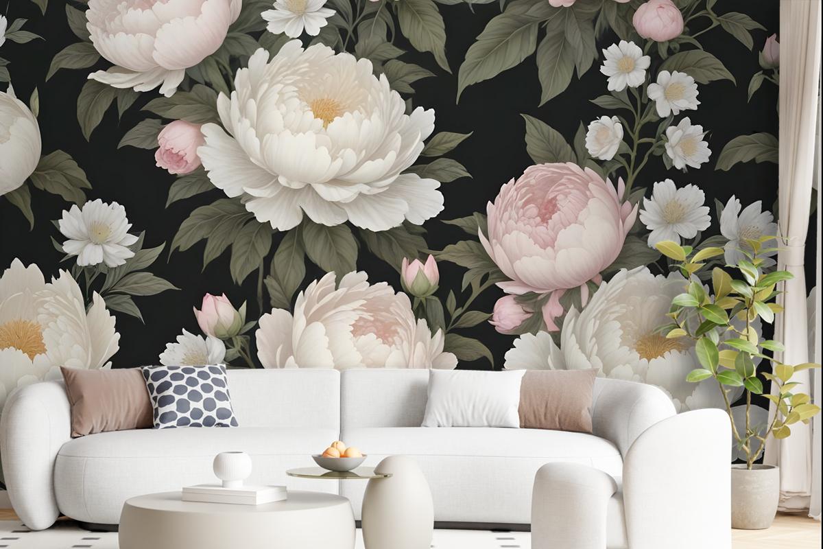 Light Blossom Flowers Wallpaper Mural