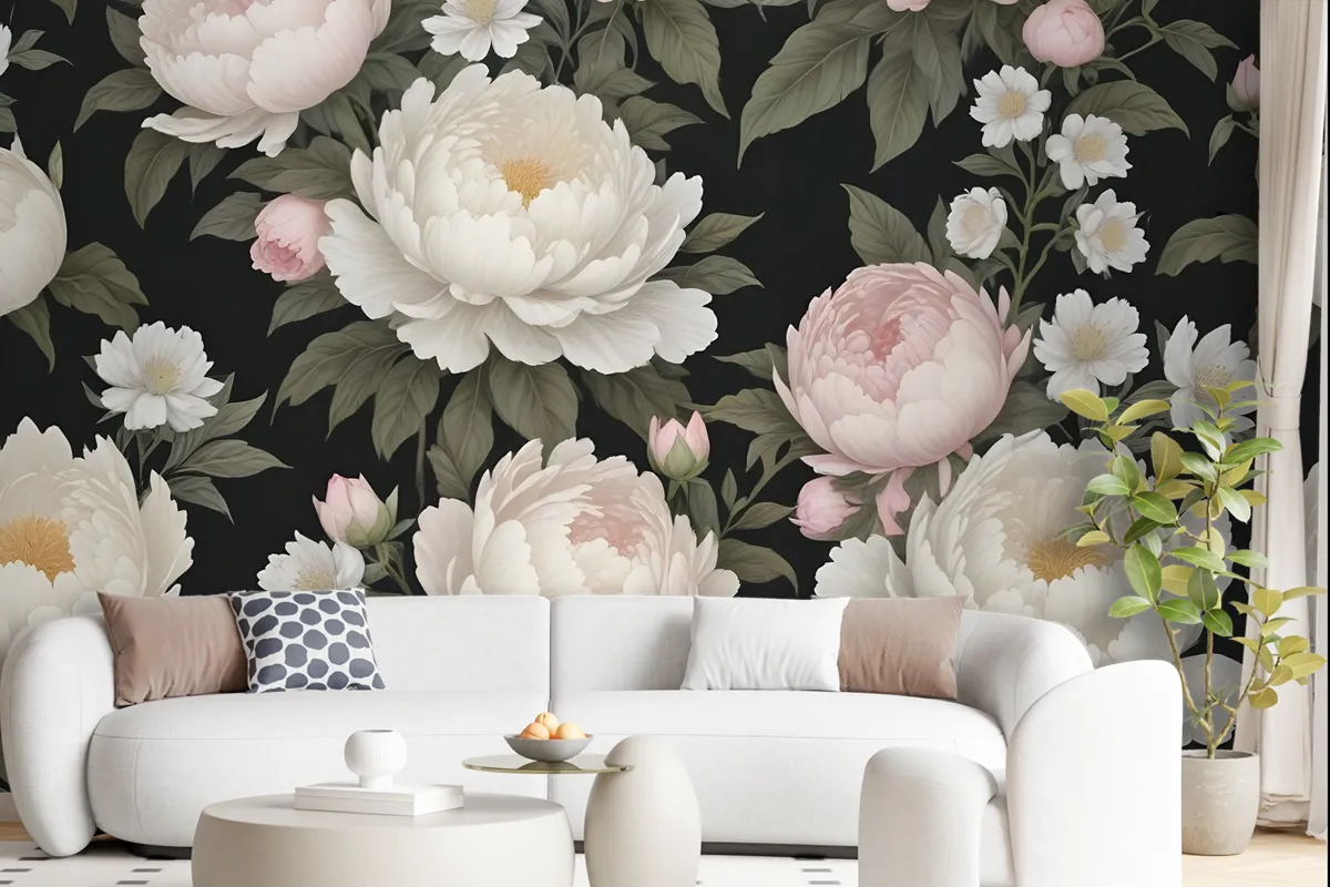 Light Blossom Flowers Wallpaper Mural