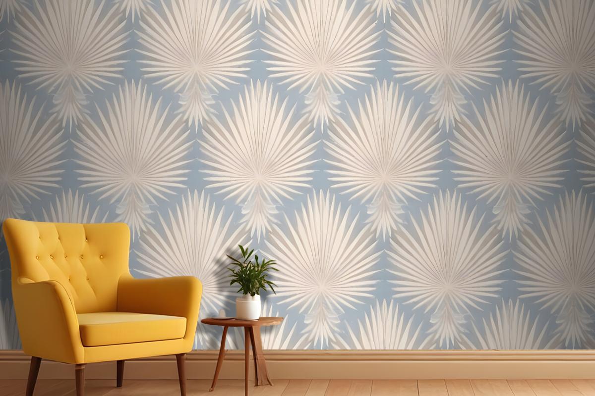 Light Pink Abstract Of Radiating Lines Sunburst Shapes Wallpaper Mural