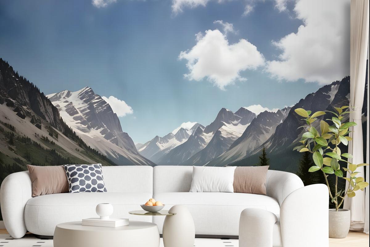 Mountain Forest Landscape Wallpaper Mural