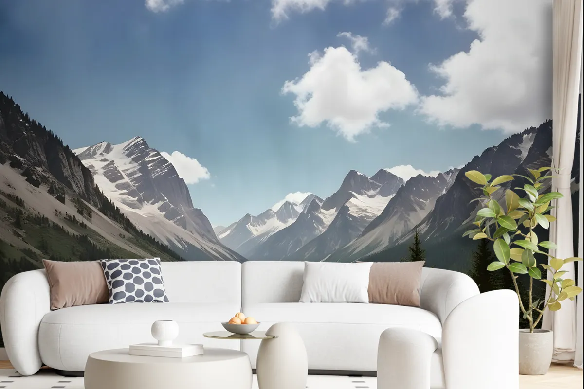 Mountain Forest Landscape Wallpaper Mural