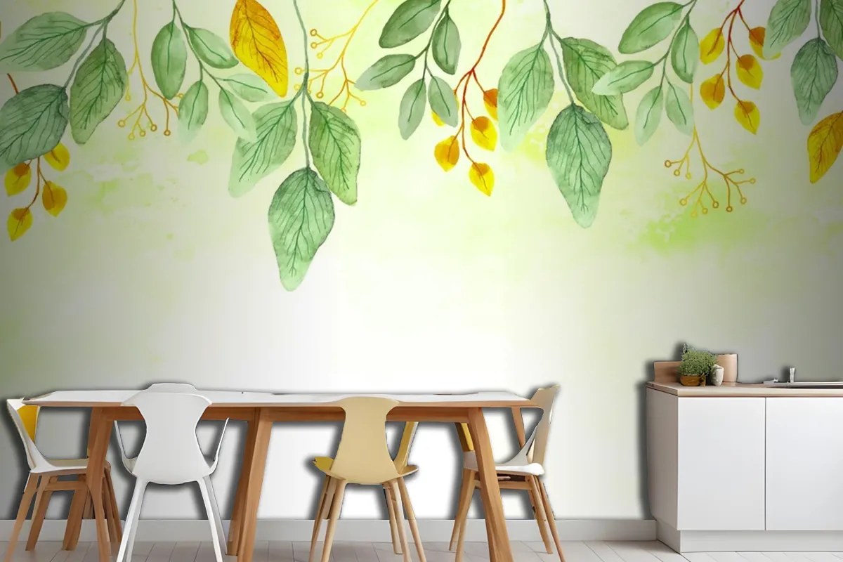 Nature Background With Golden Foil Wallpaper Mural