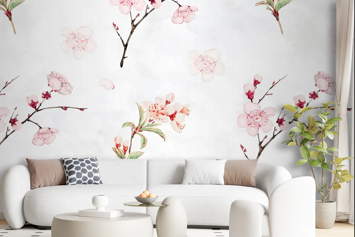 Plum Blossom Pattern Background Wallpaper Mural