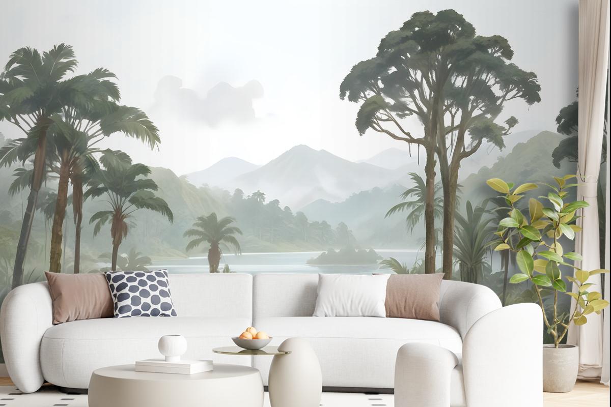 Rainforest Nature Tree Landscape Wallpaper Mural