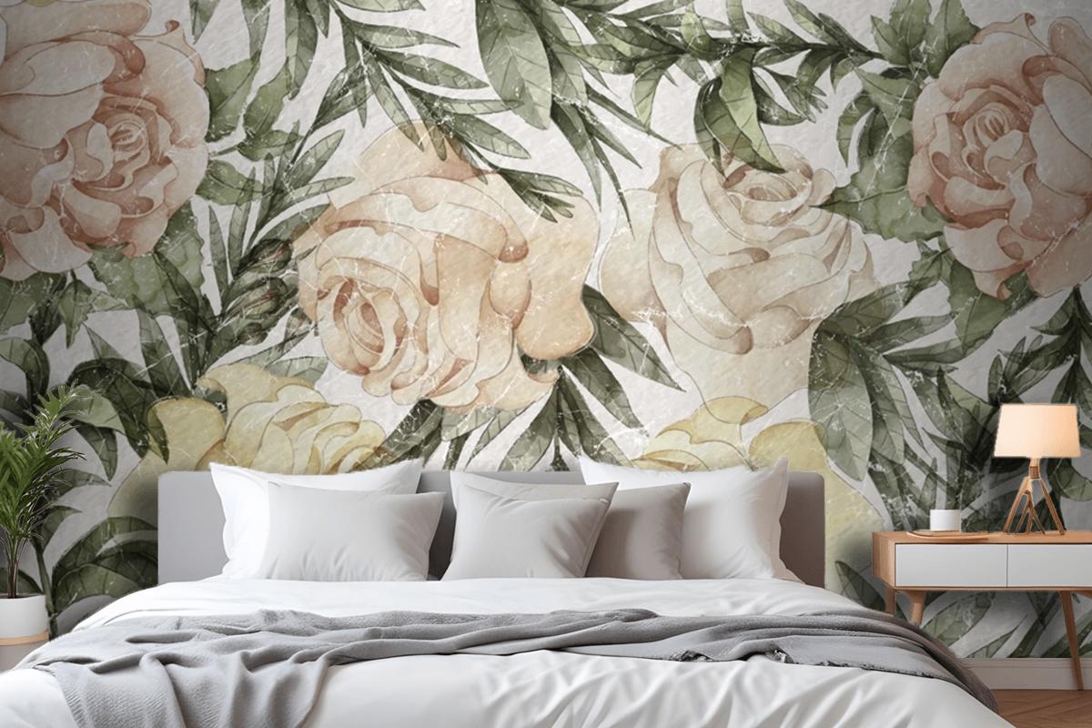 Roses Art Design Wallpaper Mural