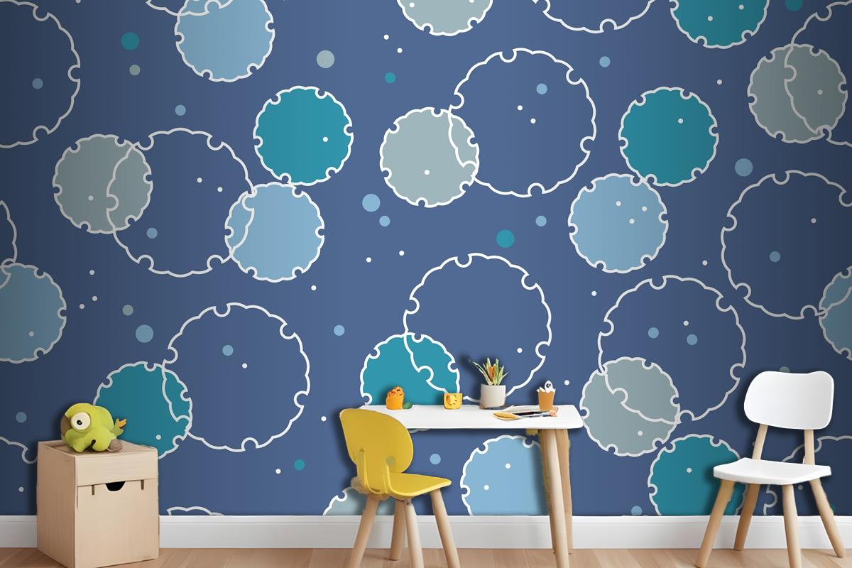 Seamless Pattern With Japanese Vintage Snow Graphic Symbols Wallpaper Mural