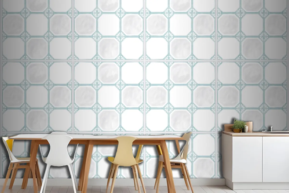 Tiles Textured Pattern Kitchen Design Wallpaper Mural