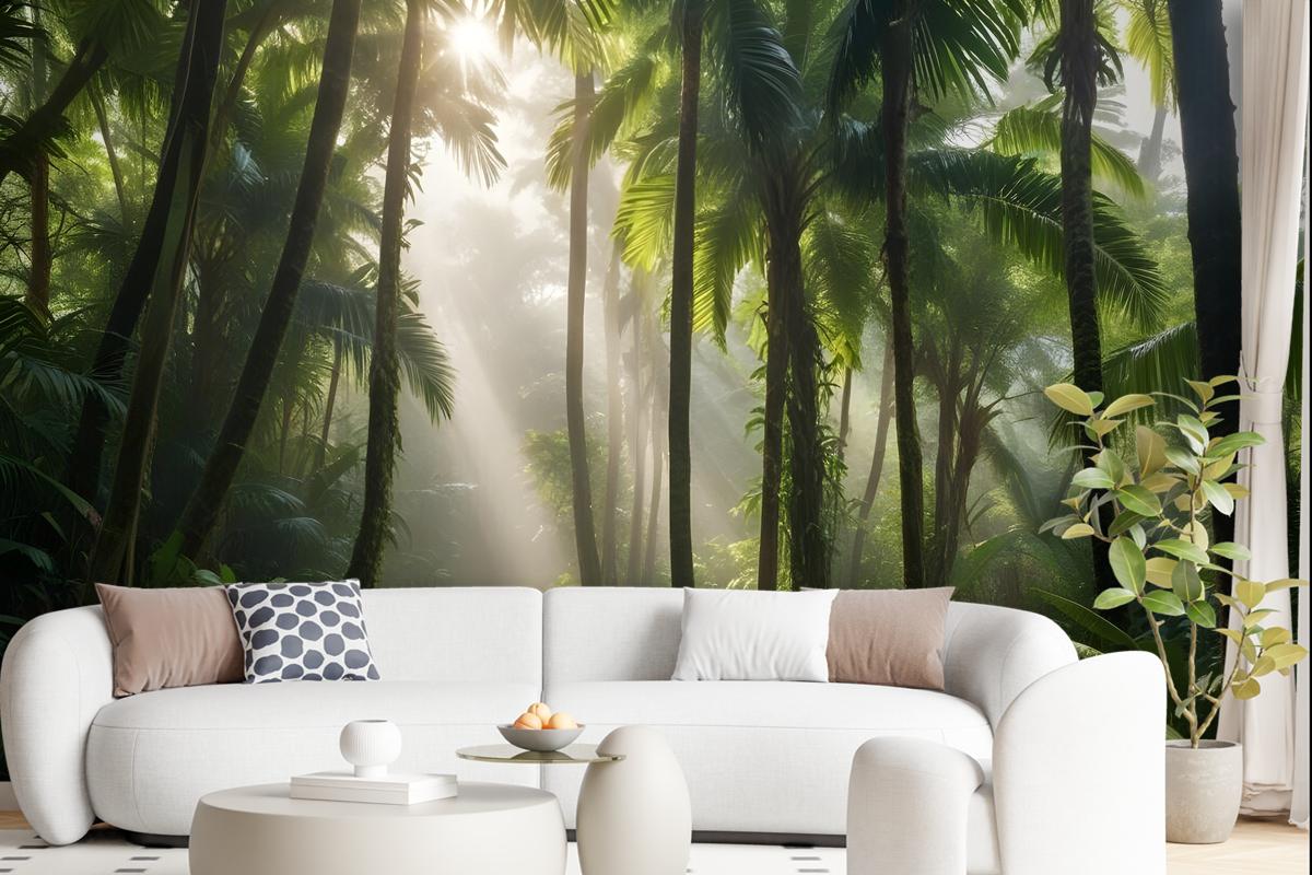 Tropical Forest Jungle Scenery Wallpaper Mural