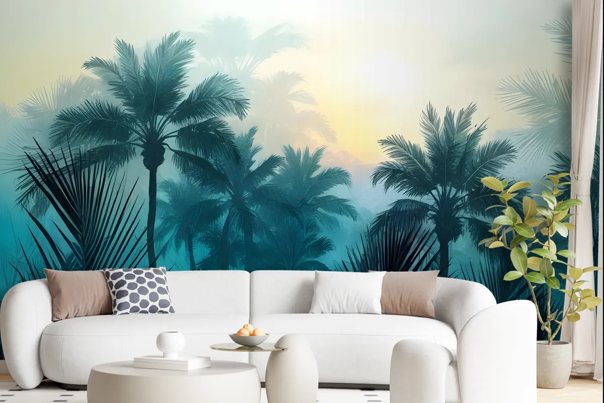 Tropical Palm Forest Wallpaper Mural