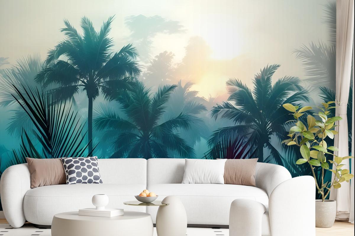 Tropical Palm Forest Wallpaper Mural