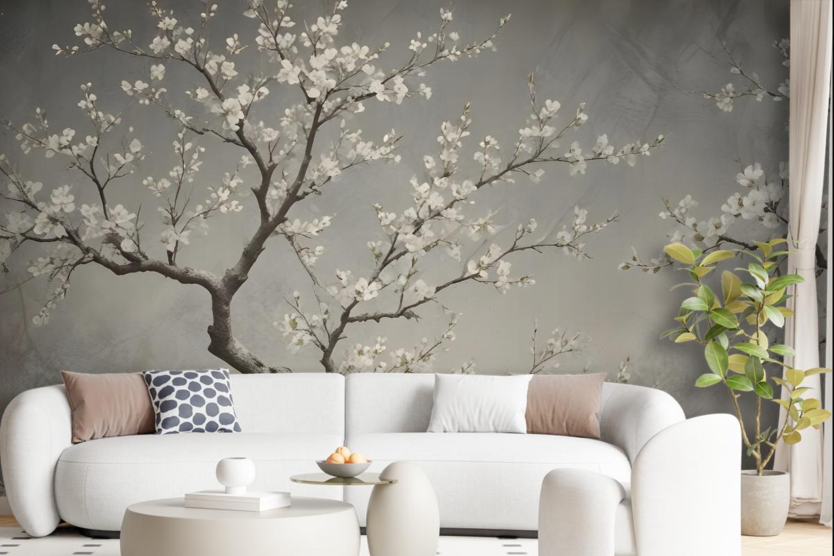 Vintage Dark Blossom Wallpaper Mural