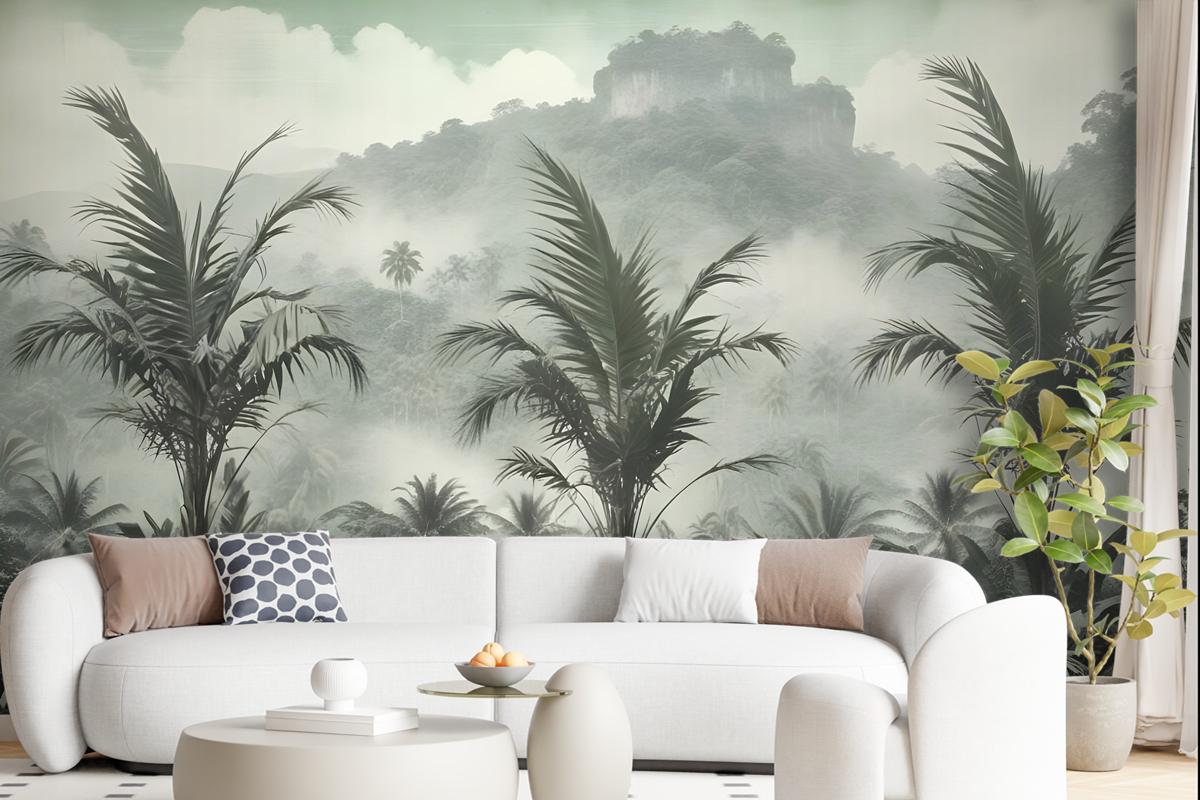 Vintage Tropical Forest Wallpaper Mural