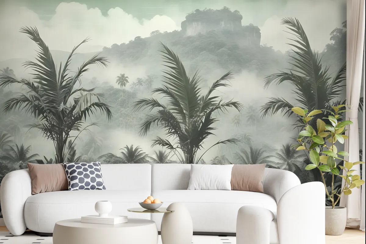 Vintage Tropical Forest Wallpaper Mural