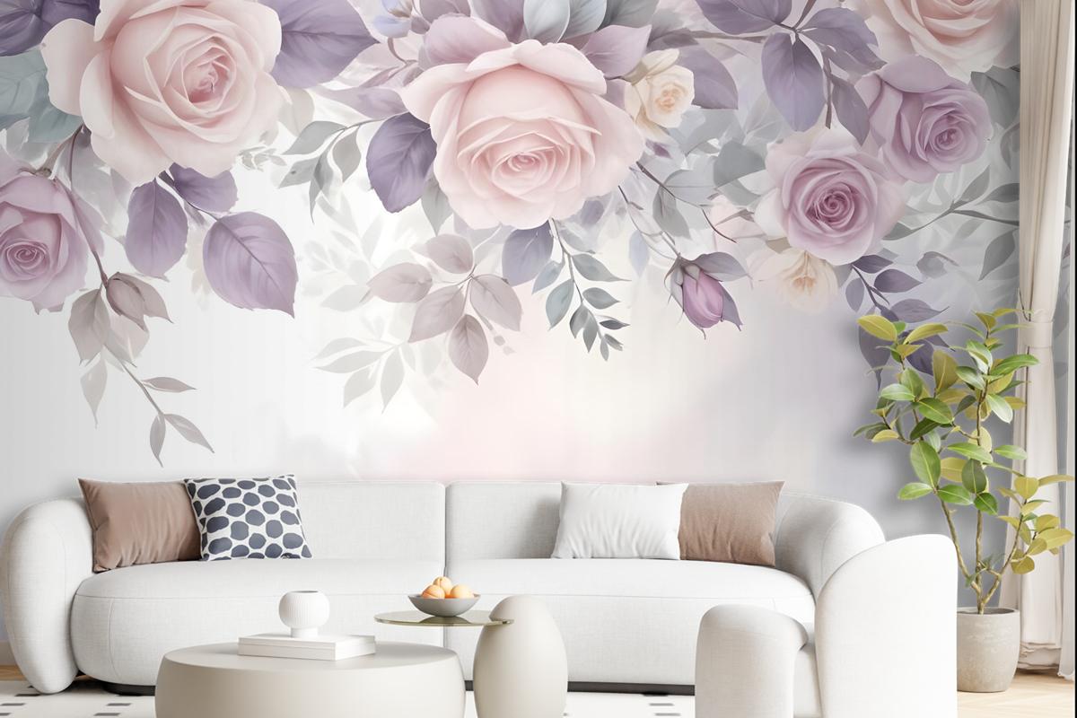 Vintage Vine Floral Wallpaper Mural