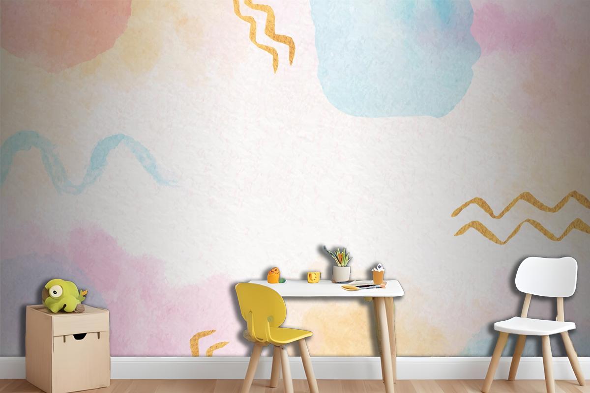 Watercolor Abstract Background Boys Wallpaper Mural