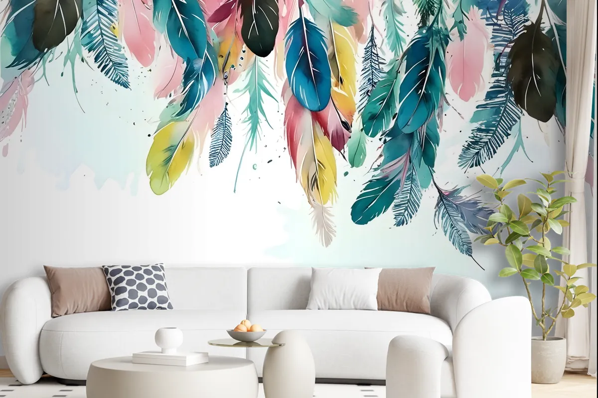 Watercolor Banana Leaf Wallpaper Mural