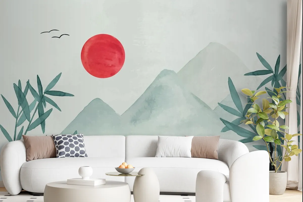 Watercolor Chinese Style Wallpaper Mural