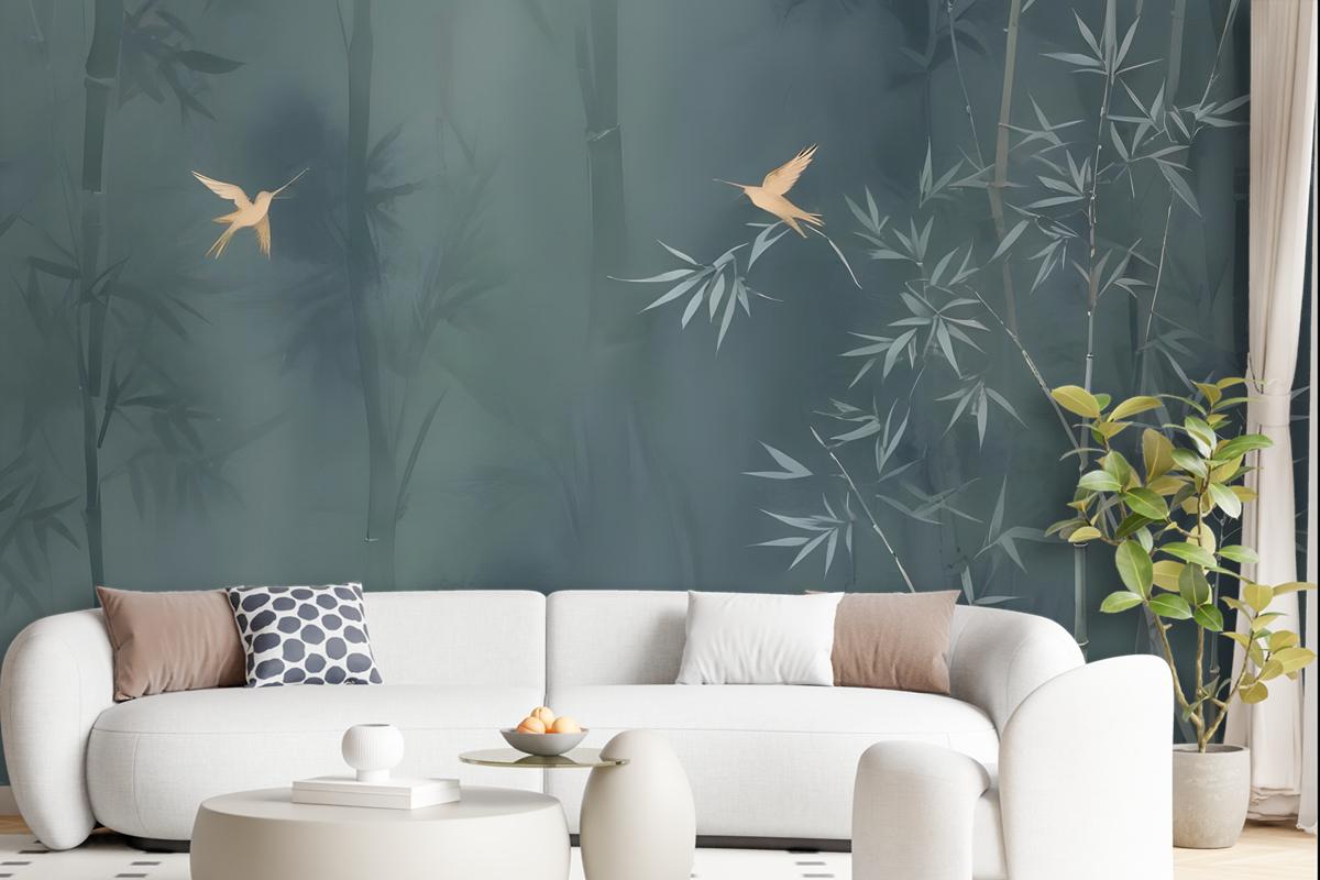 Watercolor Dark Forest Wallpaper Mural