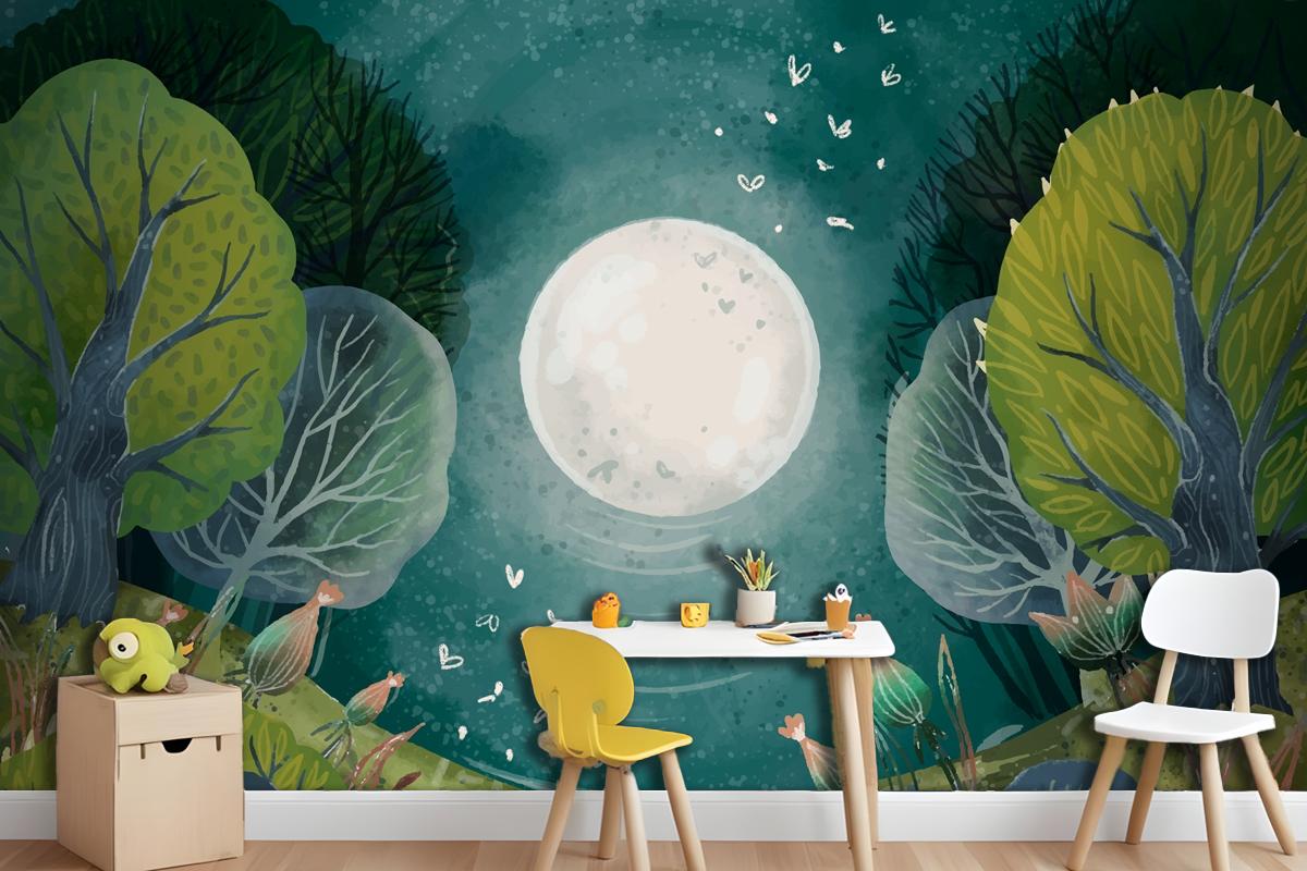 Watercolor Enchanted Forest Wallpaper Mural