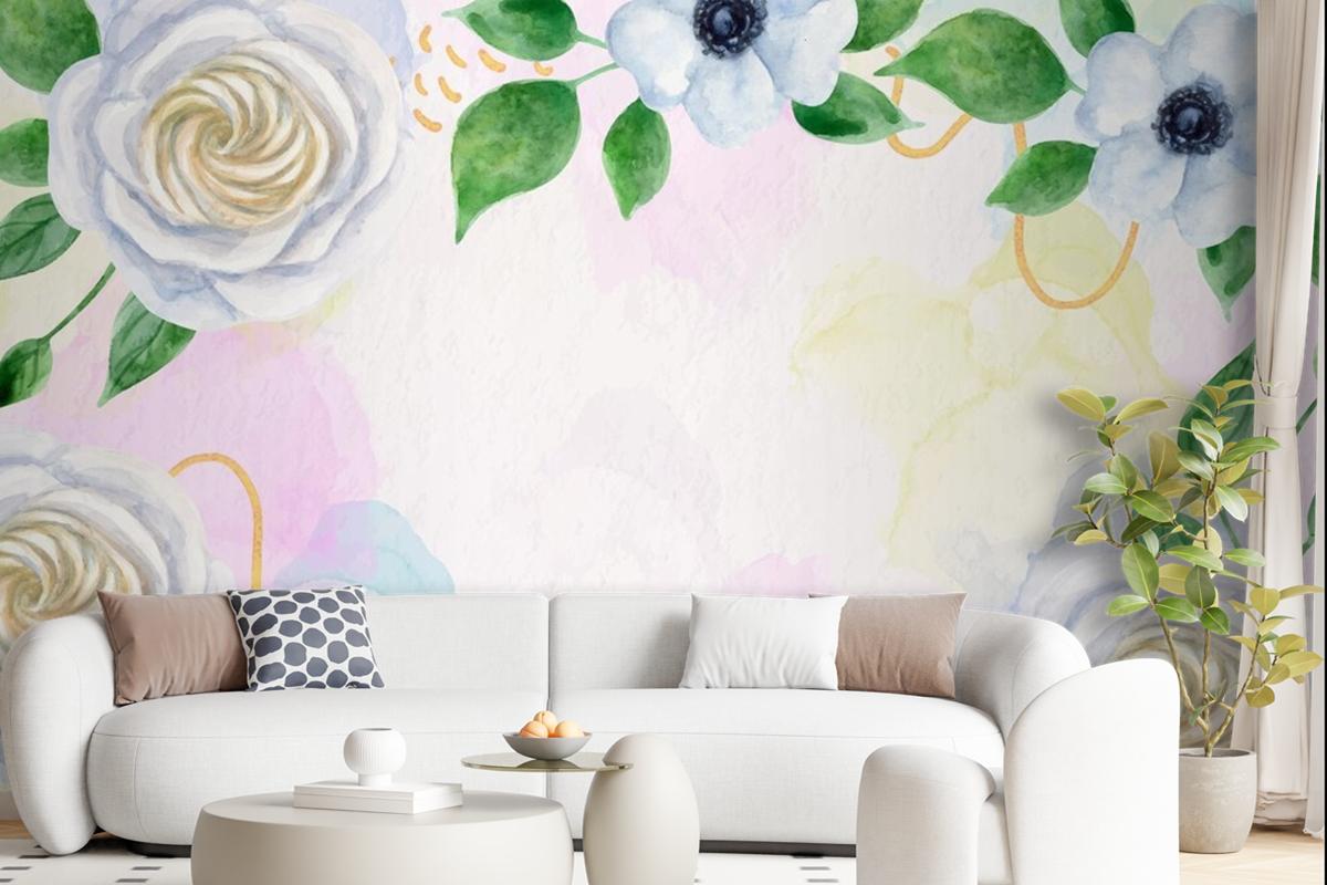 Watercolor Natural Background Wallpaper Mural