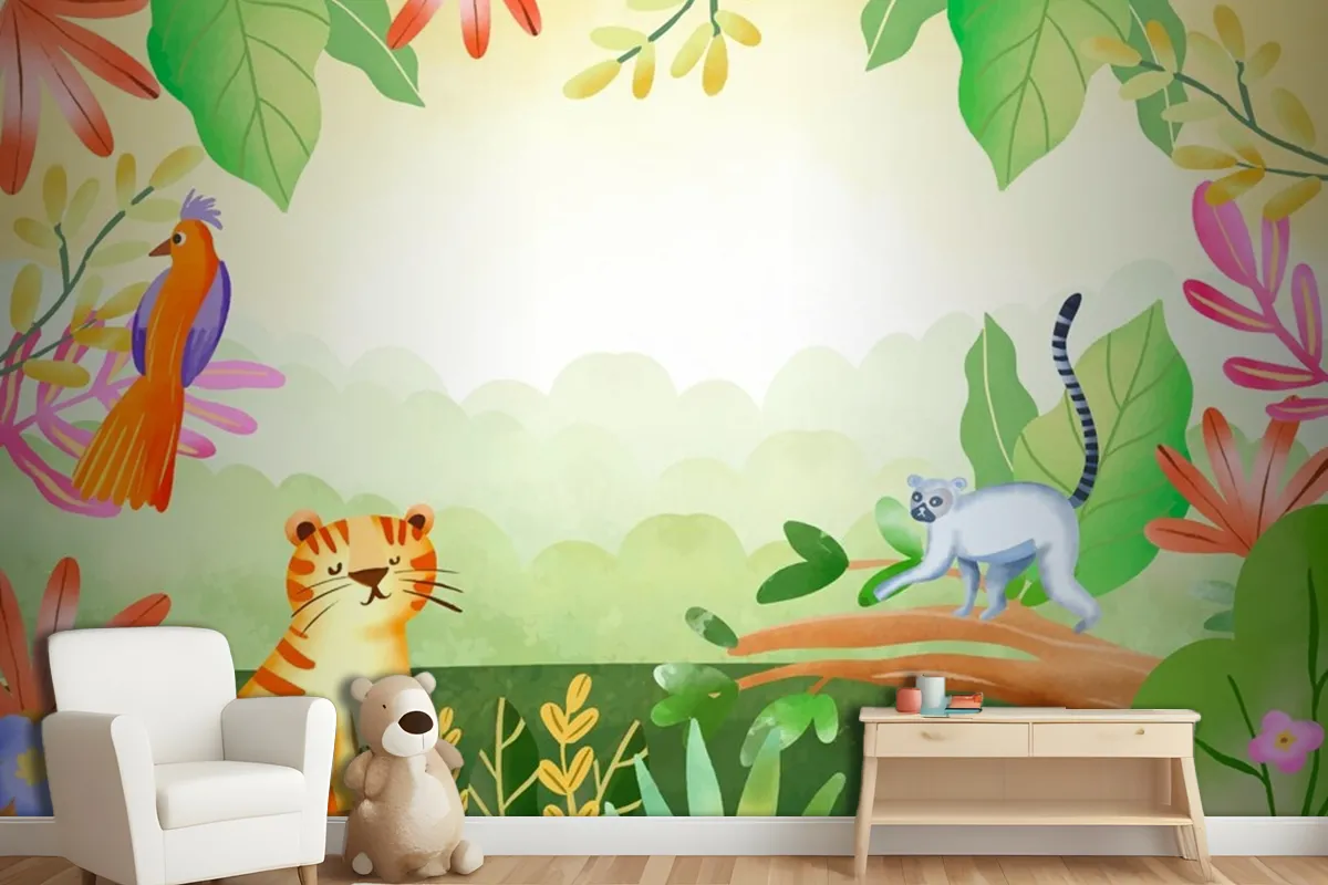 Watercolor World Wildlife Day Background Wallpaper Mural