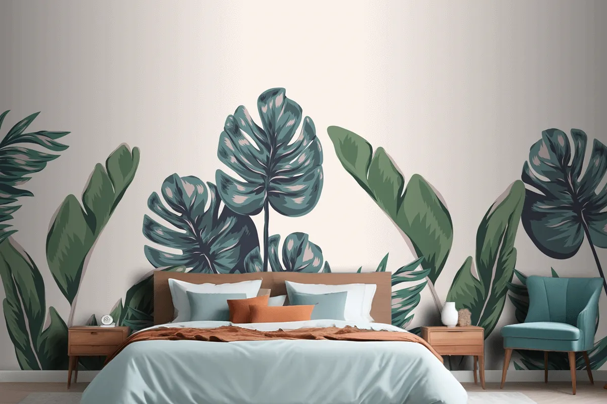 Tropical Foliage Mural Wallpaper Mural