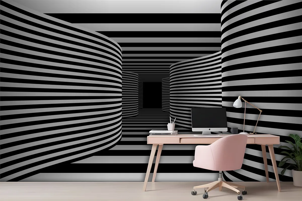 Realistic Optical Illusion Background Wallpaper Mural