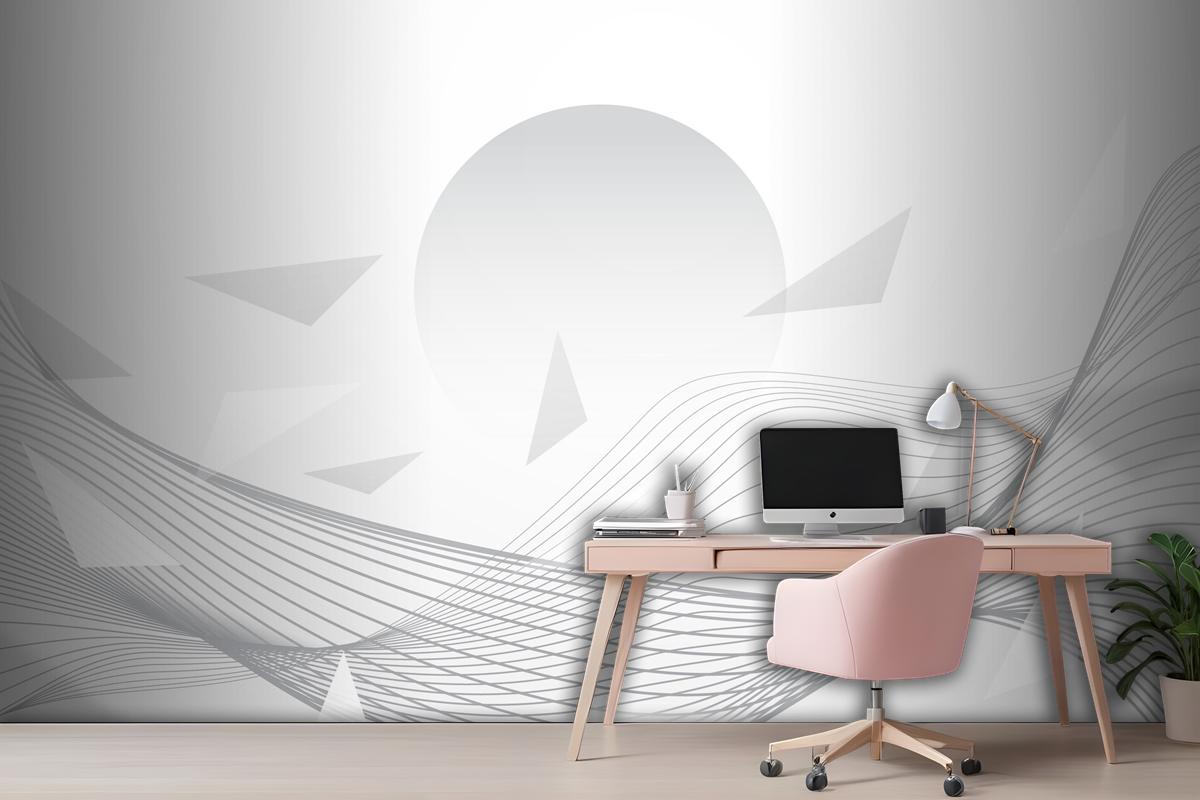 White Abstract Background Theme Wallpaper Mural