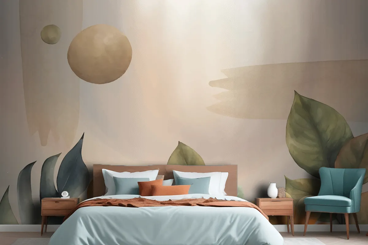 Watercolor Soft Earth Tones Background Wallpaper Mural