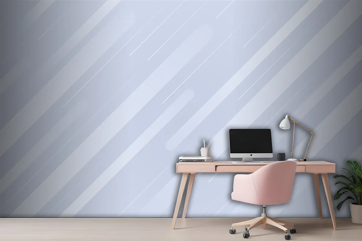 Gradient White Monochrome Background Office Wallpaper Mural